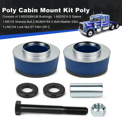M20306KUB Poly Cabin Mount Kit Fits Peterbilt 359 378 379 386 388 389