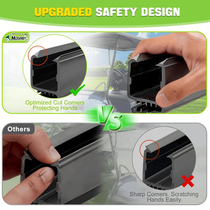 Golf Cart Windshield Clips Kit for Club Car 1" Struts Stop Rattle Black