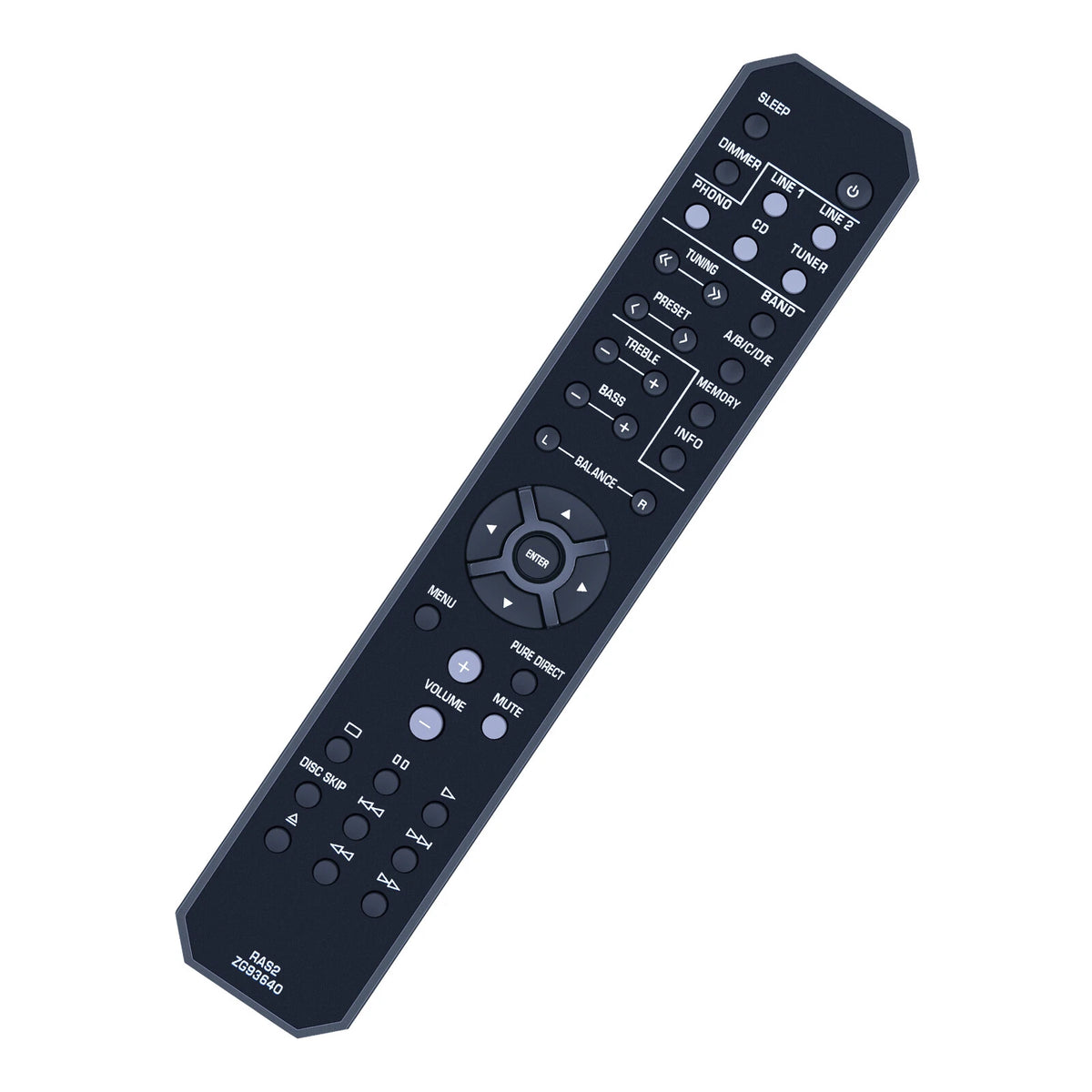 RAS2 ZG93640 Remote Control For Yamaha Amplifier A-S201