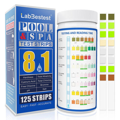 LabBestest Pool Salt Test Strips - Water Testing Kit - 125...