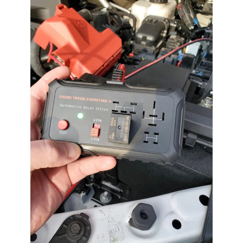 Sound Troubleshooting Automotive Relay Tester - 4 & 5 Pin 12V Auto Black