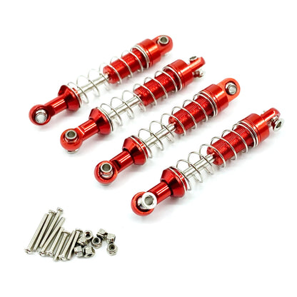 4Pcs Red RC Car Shock Absorber Spring Damper For WPL C14 C24 C34 MN D90 D91;