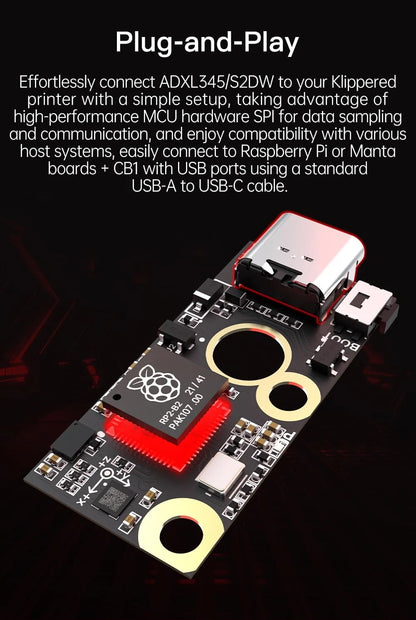 BIGTREETECH ADXL345 V2.0 Accelerometer Board Klipper Input Shaping 3D...