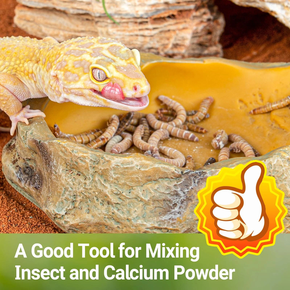 REPTI ZOO Reptile Cricket Calcium Powder Mixer, Keeper Shaker for...