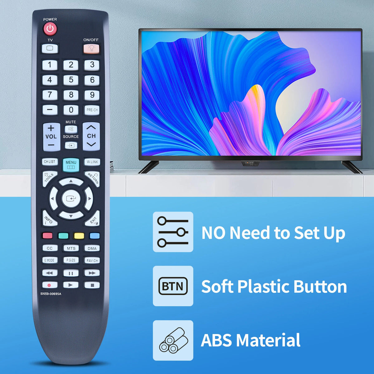 BN59-00695A Remote Control For Samsung TV LN52A650 LN46A650 LN40A650 PN50A650T1F