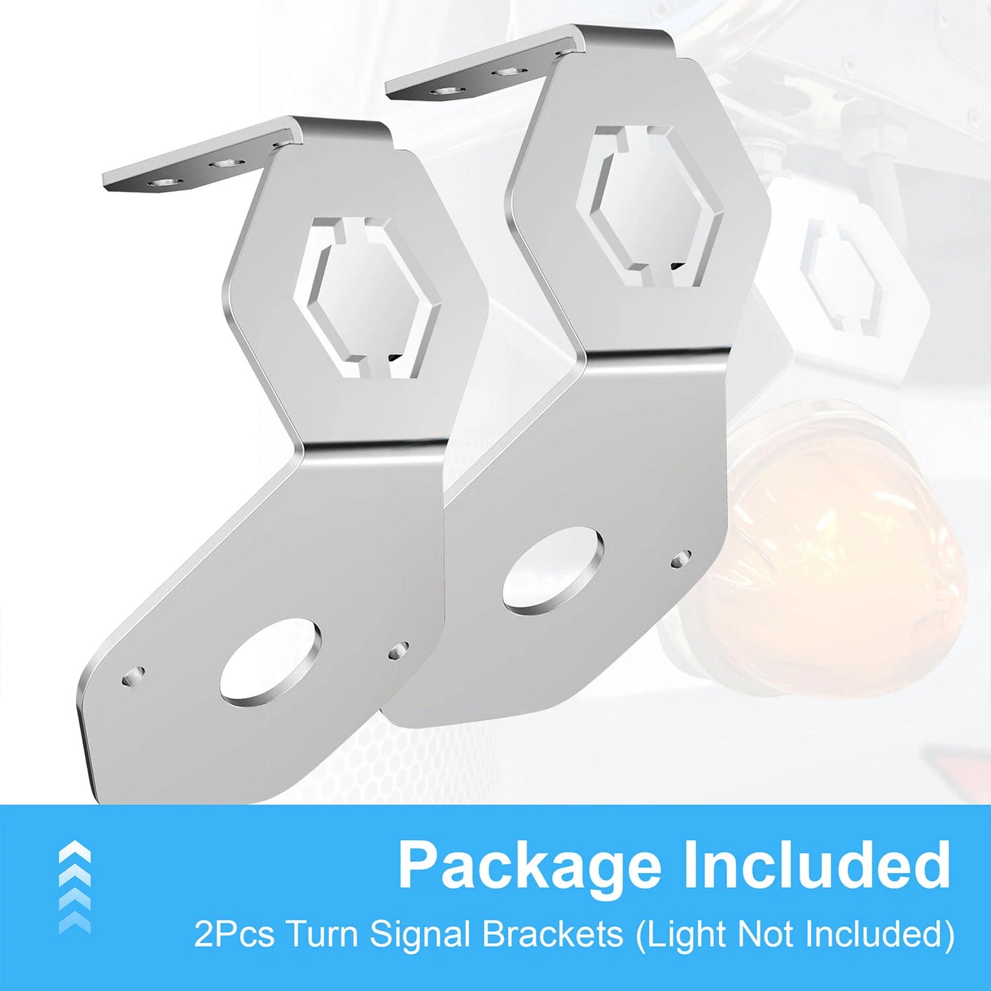 Watermelon Mirror Turn Signal Angled Bracket Stainless SET/2 - Light Not Include