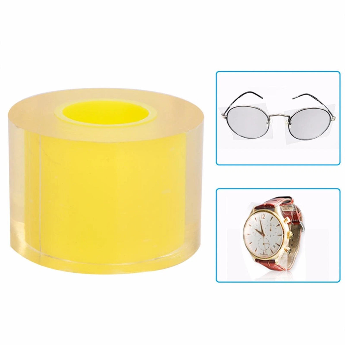 50mm/1.97in Watch Jewelry Transparent Anti-Static Protective PVC Film Tape Roll