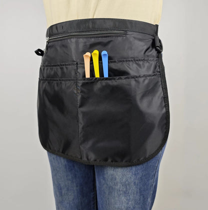 Bafelia Small Size Barber Apron with 5 Pockets, Waterproof and Small, Black