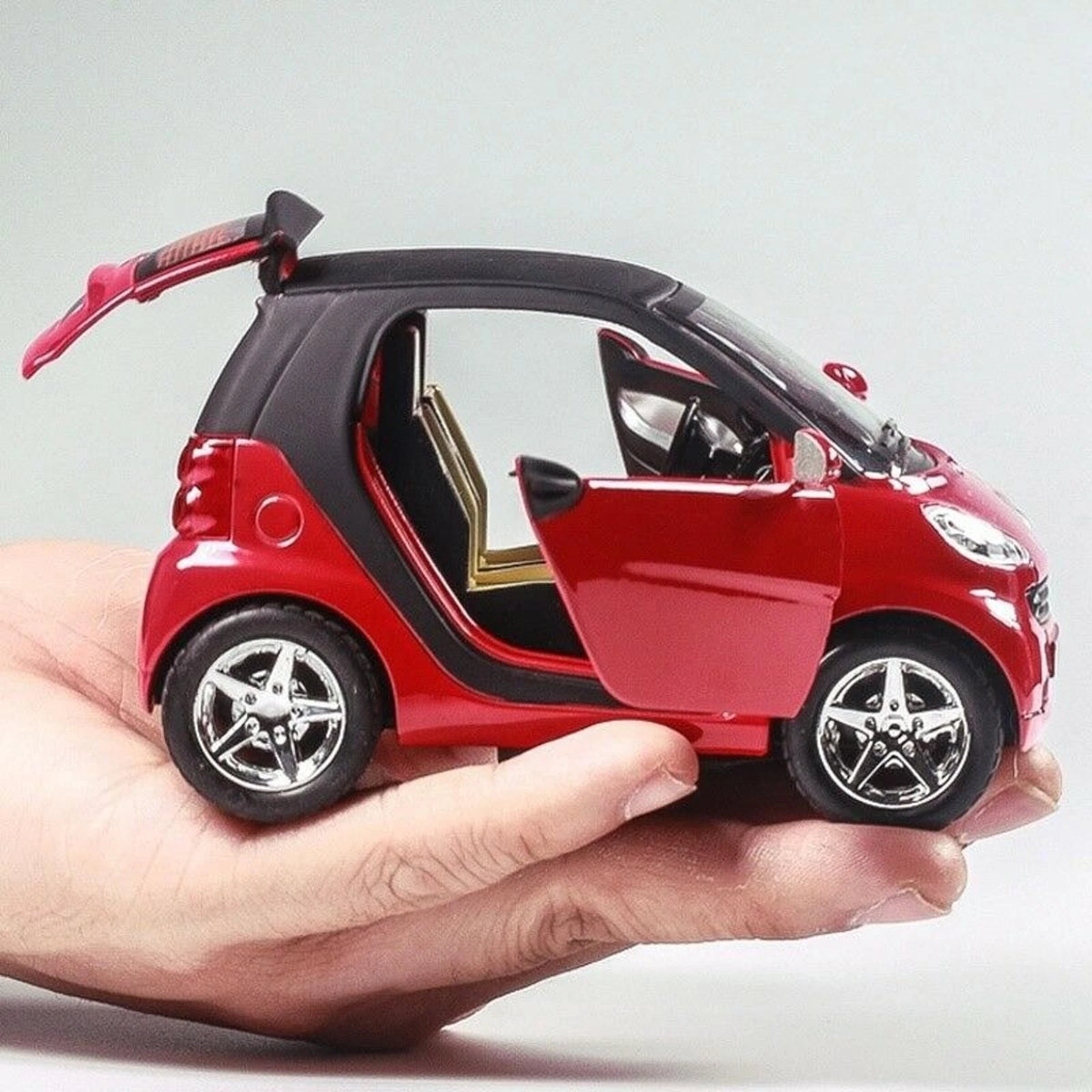 1:32 Red Model Car Toy Vehicle Kid Gift With Sound&Light Effect For Smart ForTwo