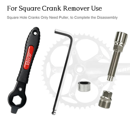 NISVACON Bike Crank Puller & Bottom Bracket Remover Set with One Size, Black