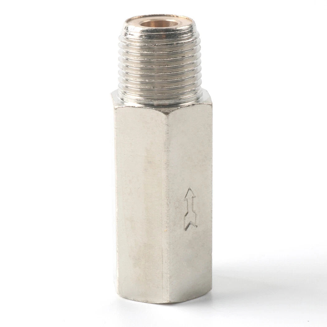 92833 3/8" Female To 3/8" Male NPT Check Valve, Nickel Plated Brass