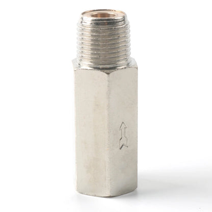 92833 3/8" Female To 3/8" Male NPT Check Valve, Nickel Plated Brass
