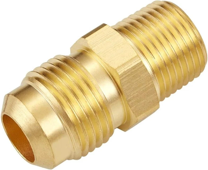 4 PCS 3/8 Inch Flexible Flex Gas Line Hose Brass 3/8Flare x1/2 NPT,