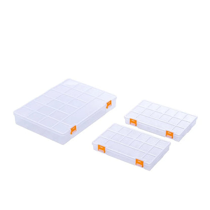 BangQiao 3 Pack Mixed Size Clear Plastic Storage Box Size, clear