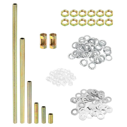 PATIKIL 1/8IP Thread 6 Size Lamp Pipe Kit with Lock Nuts Washers, 1 Set...