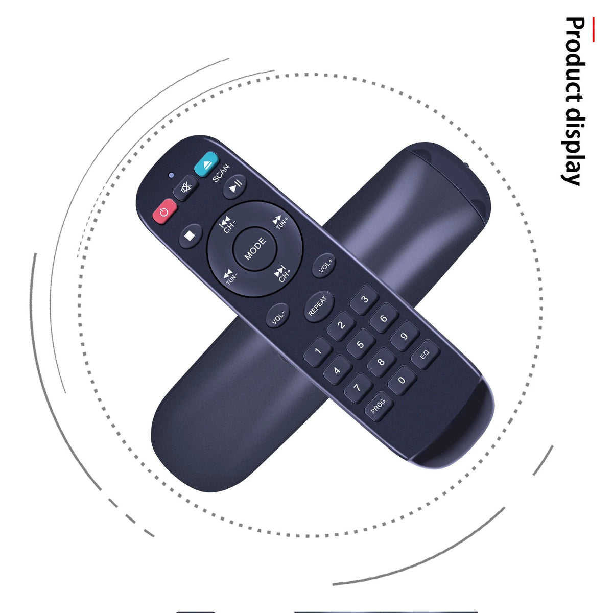 Remote For LONPOO Stereo Shelf System Vintage CD Player 40W RMS LP-SZGXG-DXES