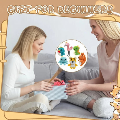 FHFTHYH 6Pcs Crochet Kit for Beginners, DIY Craft Adults, small, colorful