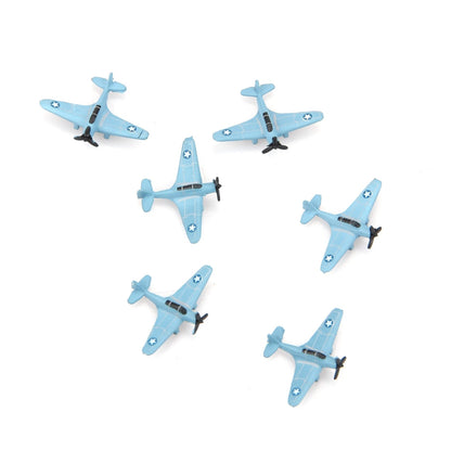 6PCS/Set 1cm 1/1000 US Aircraft Carrier TBD High Simulation Plane Model E