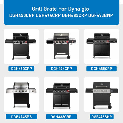 Uniflasy Cast Iron Cooking Grates for Dynaglo 4 Burner For DGH450CRP, Black