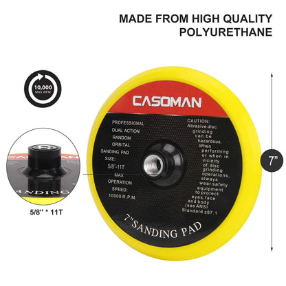 CASOMAN 7-Inch Buffing and Polishing Pad Kit, 7 Pieces 7" 7 inches
