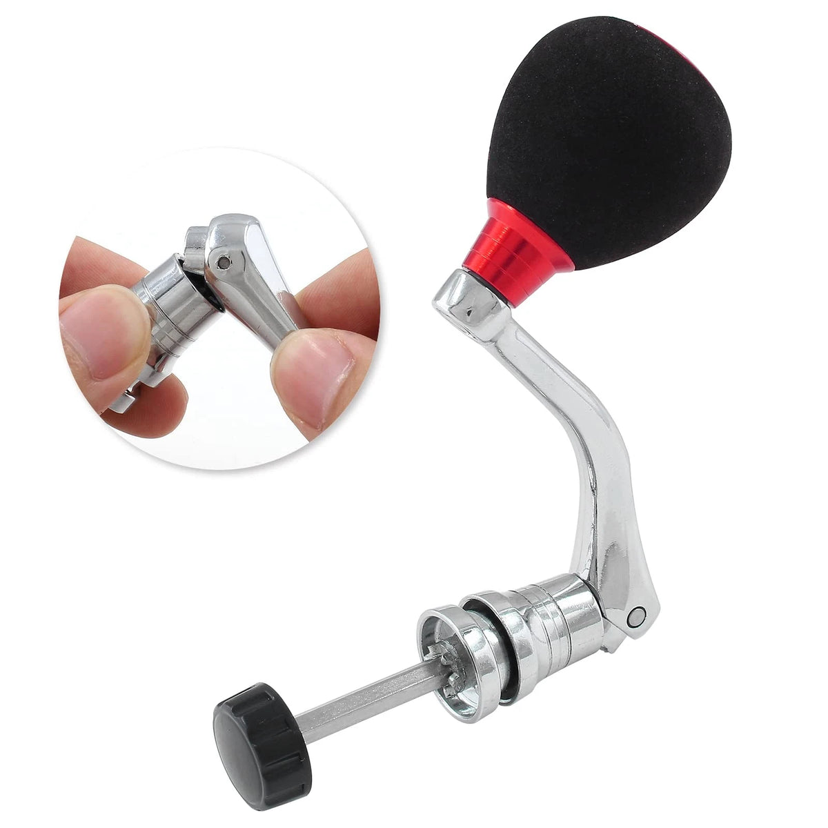 Cionyce Fishing Spinning Reel Handle, Replacement Handle Large, Red