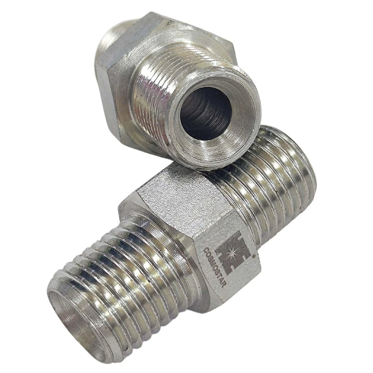 Cosmostar 1/4" x Hose Fitting for Connecting 0.25 Inch, Sliver