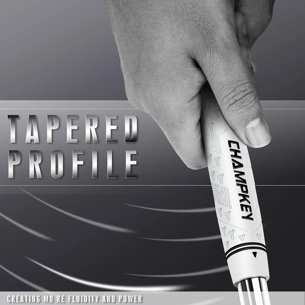 CHAMPKEY Y-PRO Performance Rubber Golf Grips 13 Pack with All Repair White