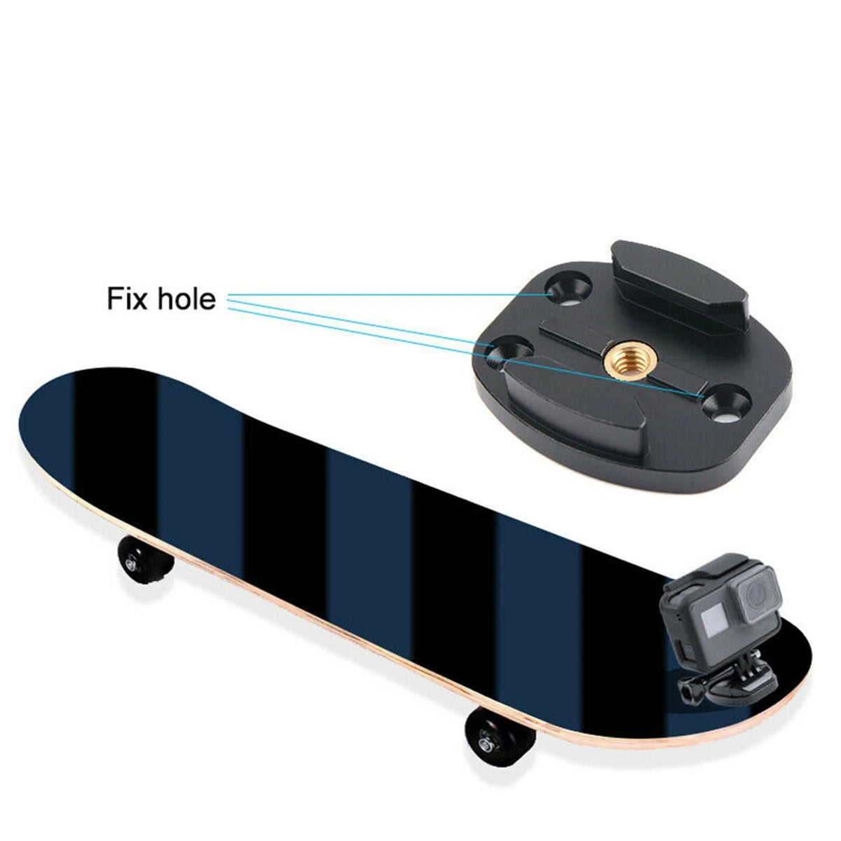Alloy Tripod Head Quick Release Plate Base Bracket For GoPro Hero 9 8 7 360oner