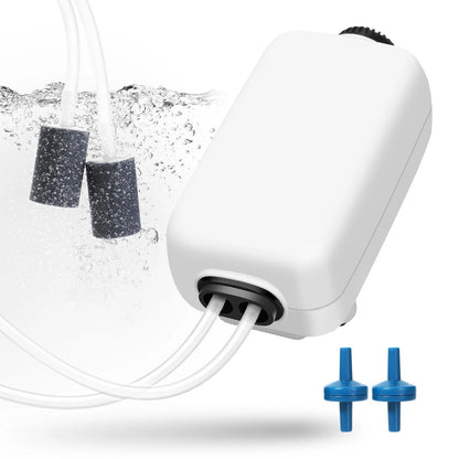 AQUANEAT Aquarium Air Pump, 100gal Fish Tank 20-100 Gallons, White