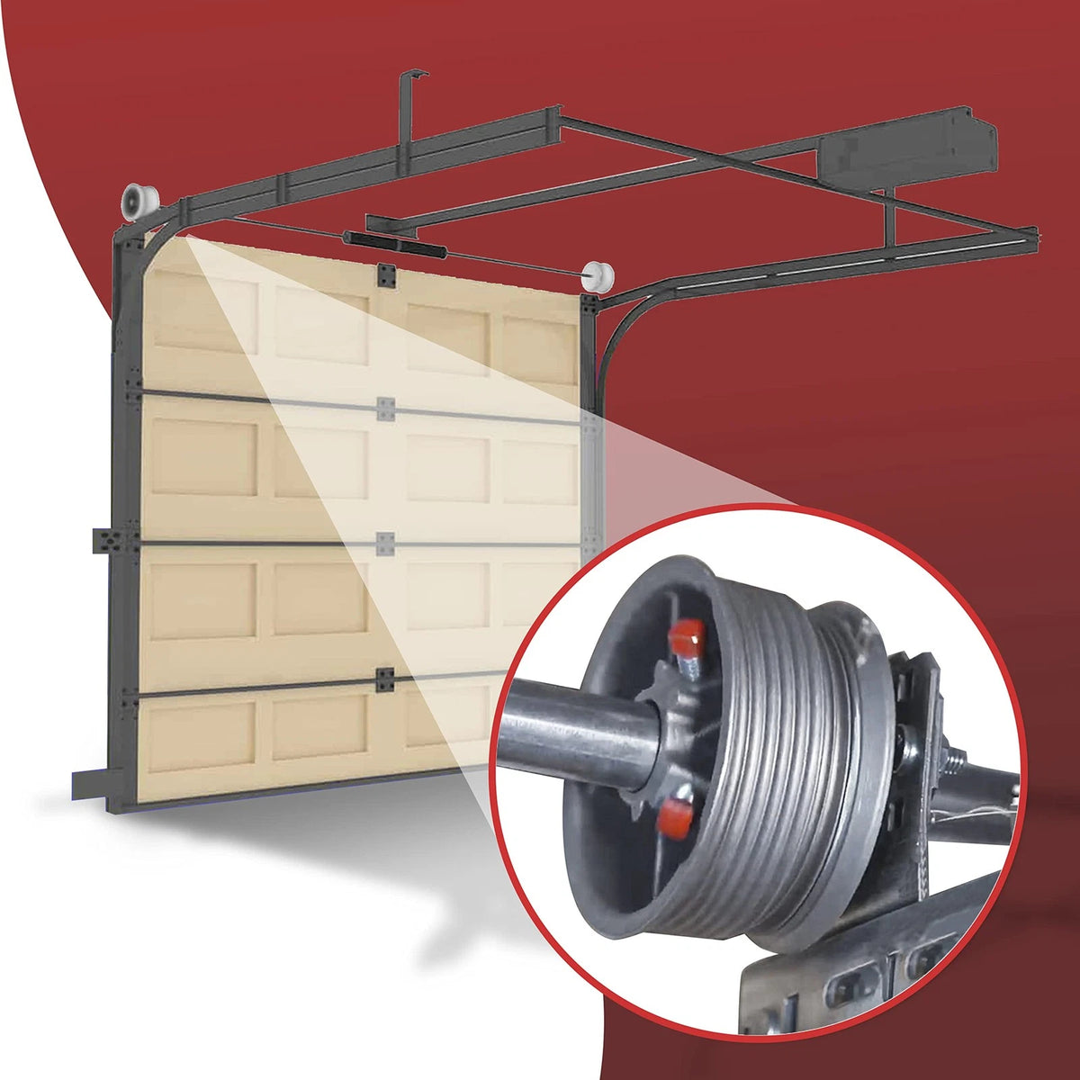 Overhead Garage Door Parts 400-8 Standard Lift, Up to 8" High Doors Silver