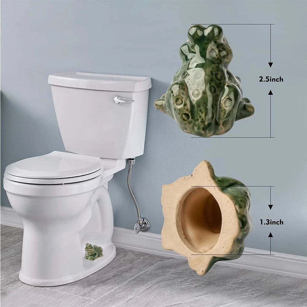 FKOG Ceramic Frog Toilet Floor Bolt Caps, Cute Covers,