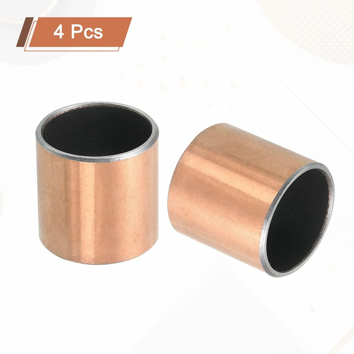 uxcell 4 Pcs Sleeve Bearing 7/8" Bore x 1" OD x Length 7/8"x1"x1", Brass
