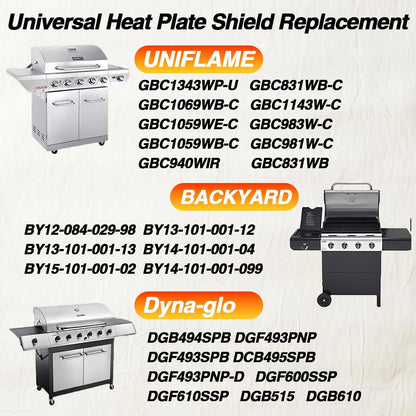 Universal Heat Tents Replacement for Charbroil, Nexgrill, silver