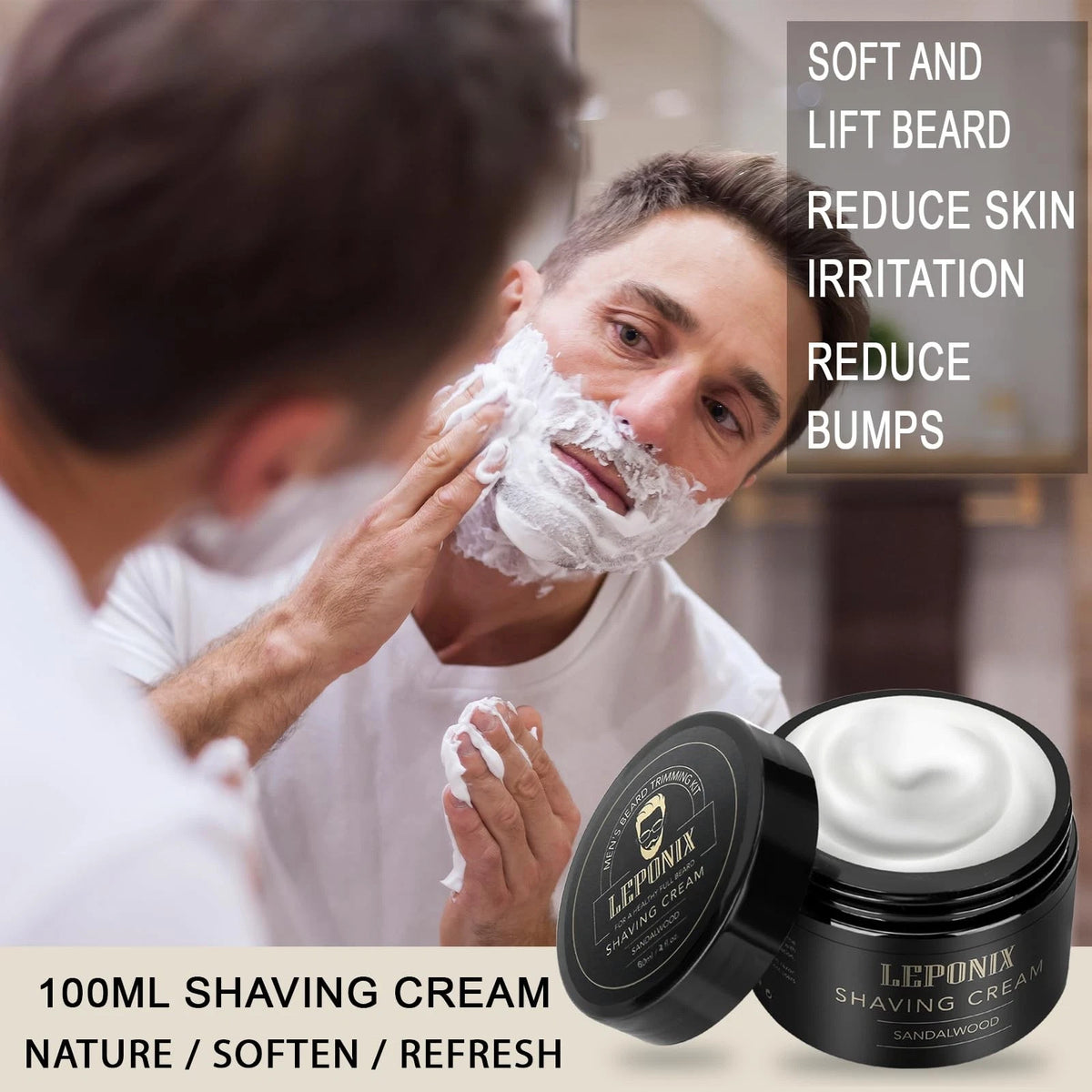 Mens Shaving Kit, The Ultimate Secret Santa Gift 1 Ounce (Pack of 4), Black
