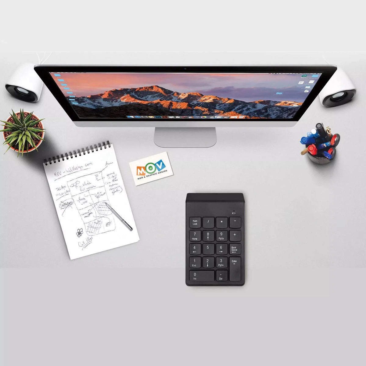 Plug-N-Play 18-Key 2.4GHz Wireless USB Number Keyboard For Laptop/Desktop PC