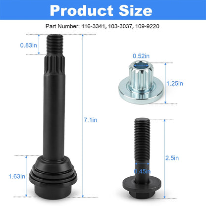 Spindle Shaft Splined Bushing Screw For Exmark Lazer Z Zero-Turn E S X Radius