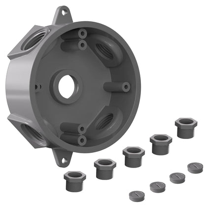 Weatherproof Round Electrical Outlet Box, Box 1PACK, Gray