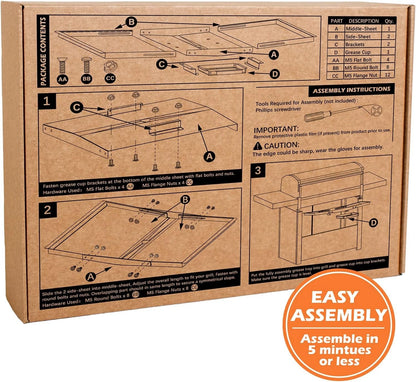 Grease Tray with Catch Pan - Dyna Glo Grill Replacement Parts, Universal...