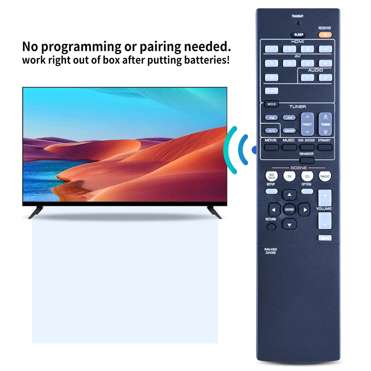 RAV462 ZA11340 Remote Control For Yamaha AV Receiver HTR-2866 HTR2866