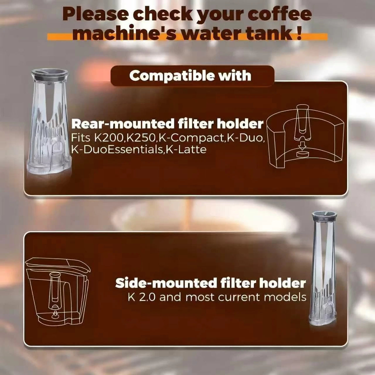 Buhobha Water Filter Holder and 2 2 Filters Tall Holder, Transparent