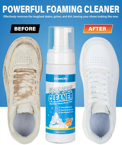 GleamGlee Shoe Cleaner 6.76 oz – Deep-Cleaning Sneaker Oz, Blue