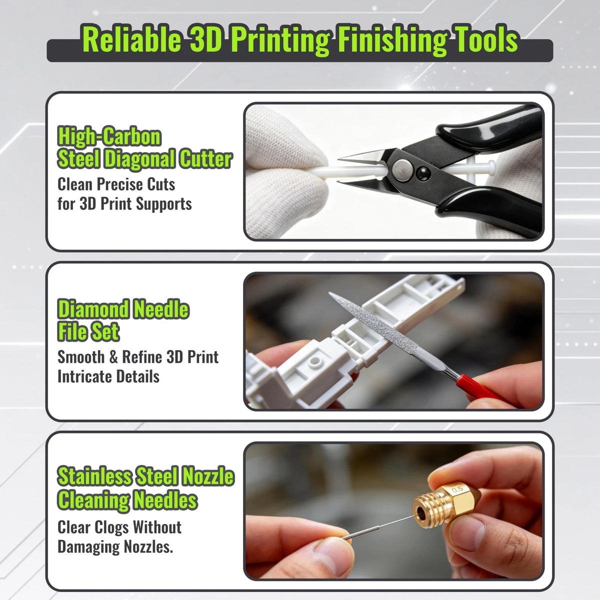 40PCS 3D Printer Tools Kit with Storage Case for FDM Printing
