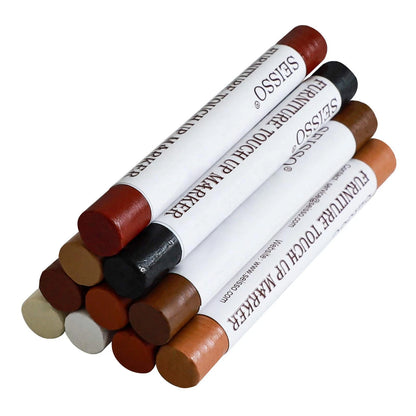 SEISSO Wood Filler Sticks, Furniture Repair Crayons, 10 Colors Crayons