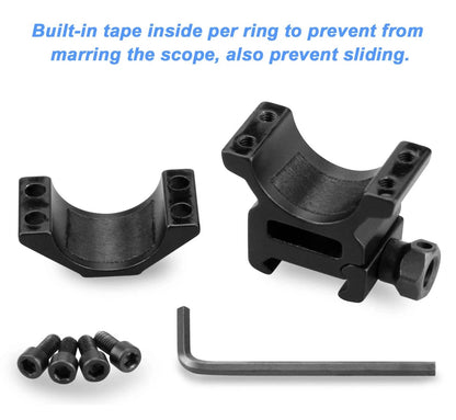 Modkin Rifle Scope Rings, Medium Profile Mounts for Picatinny Rail (1...