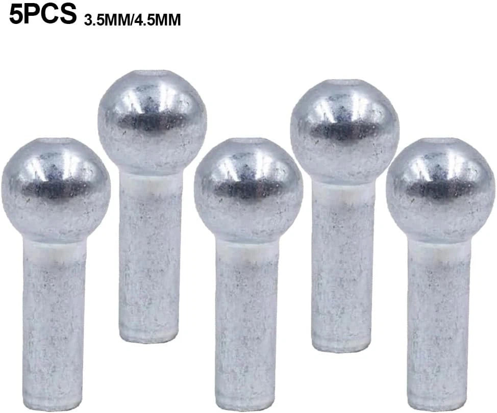 5 Pack Gym Pulley Machine Stopper Cable Ball For diameter 5mm Cable, Silver