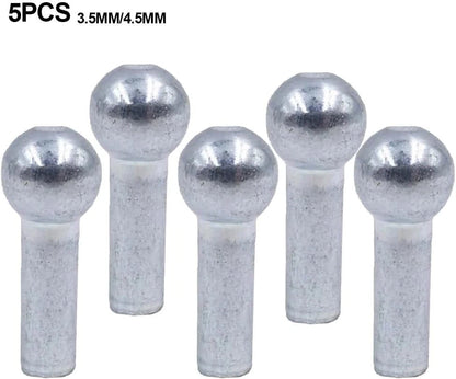 5 Pack Gym Pulley Machine Stopper Cable Ball For diameter 5mm Cable, Silver