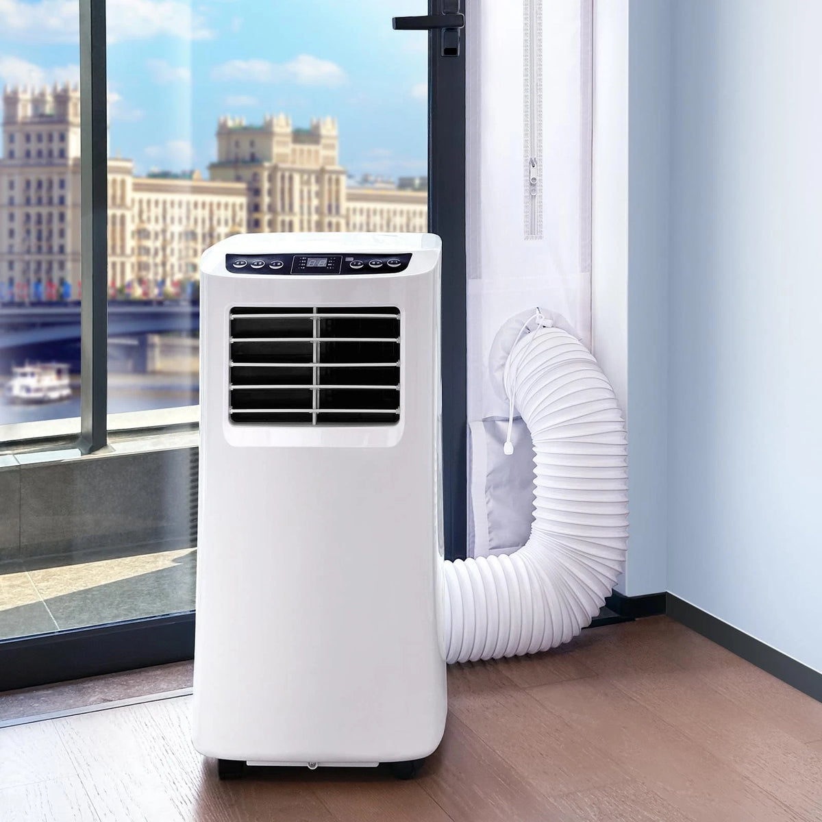 LOVIGA Portable Air 10"X76"~91" (25X232cm), White-10"X76"~91" (25X232cm)