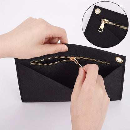 WADORN Crossbody Purse Conversion Kit for LV Kirigami Pochette, Felt Black