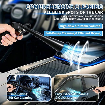 XLfacai Tornado Detailing Car Cleaning Gun with Metal Size2, Black Brush