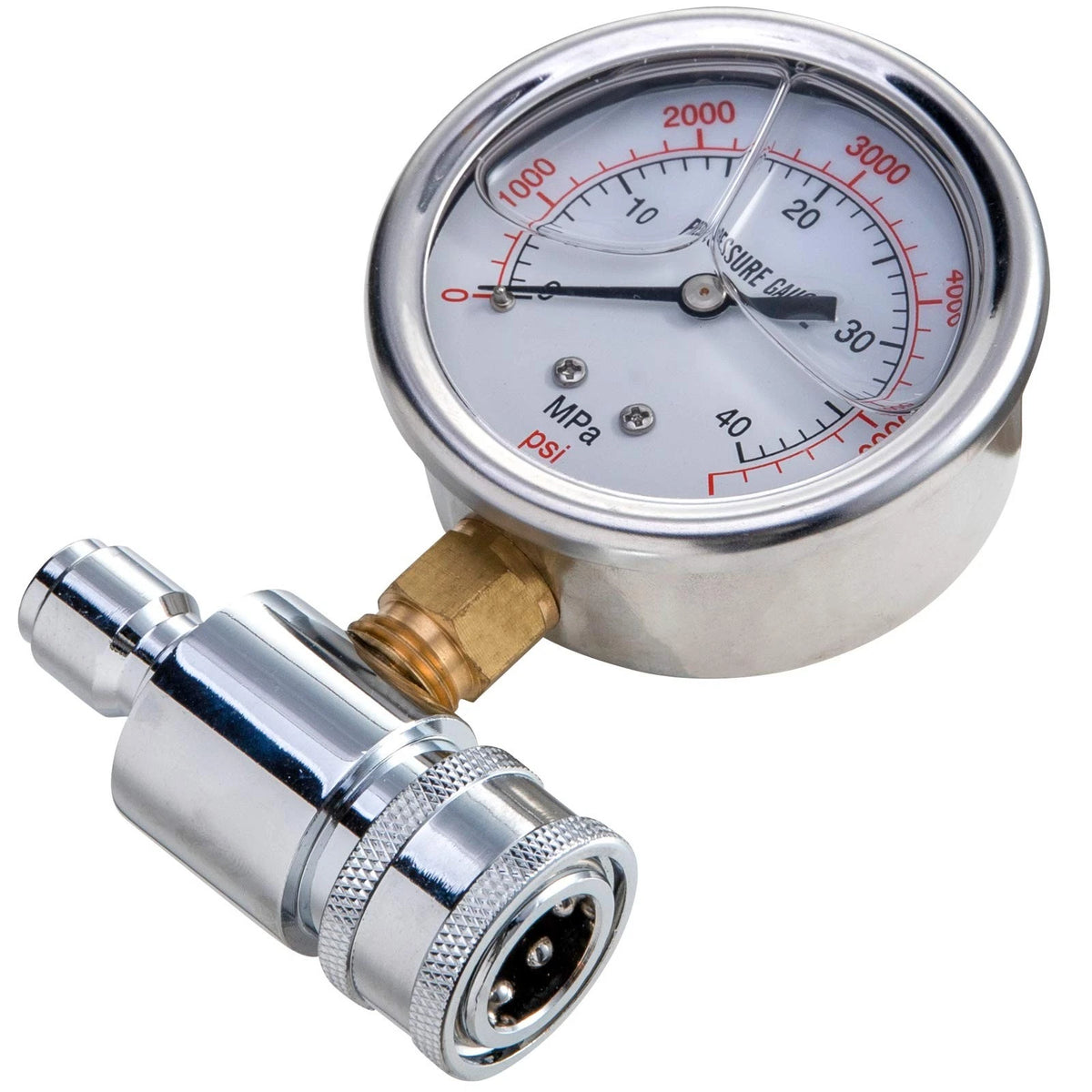 Raincovo Pressure Washer Gauge, 6000 PSI, 3/8 Inch Quick Connect, 6000 PSI